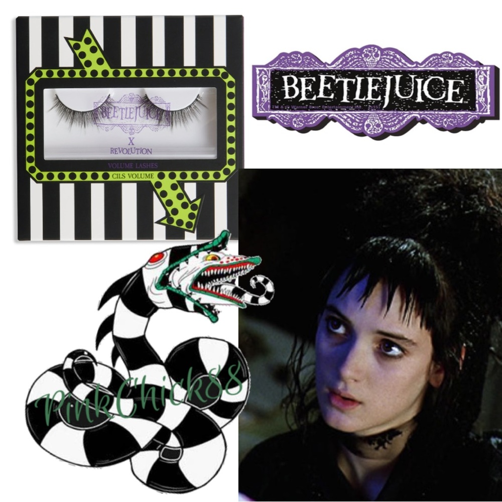 Beetlejuice X Revolution The Lydia Deetz Eyelashes Brand New!!